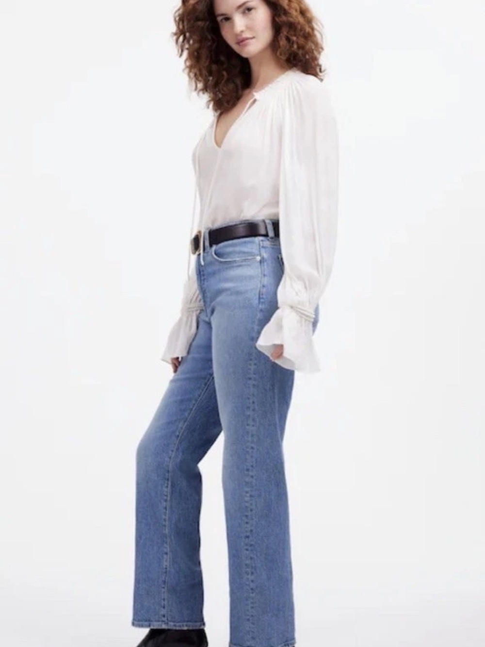 Madewell Curvy '90s Straight Jeans Women's Sz 23P Petite High Rise LightWash NWT